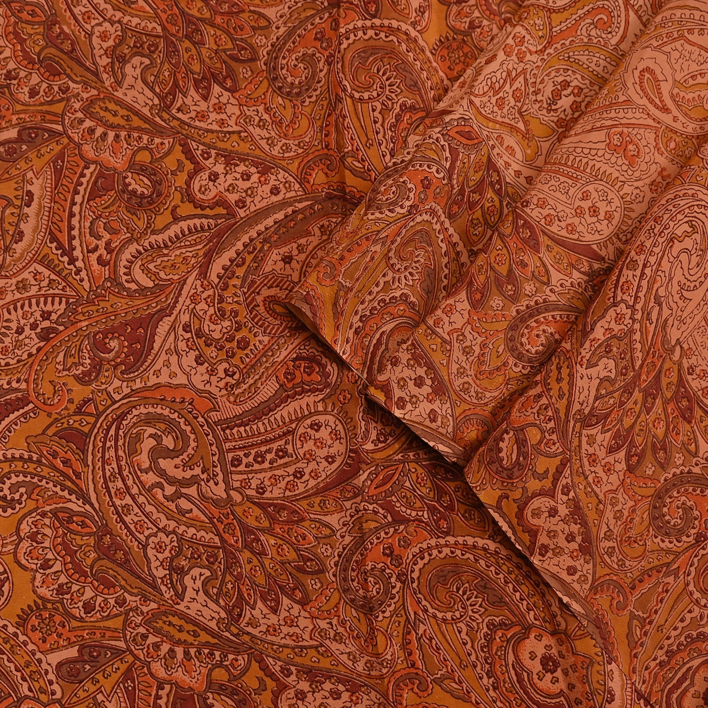 Indian Vintage Peach Dupatta Long Stole Pure Crepe silk Printed Dupatta Veil Scarves soft Boho Wrap Dressmaking Floral