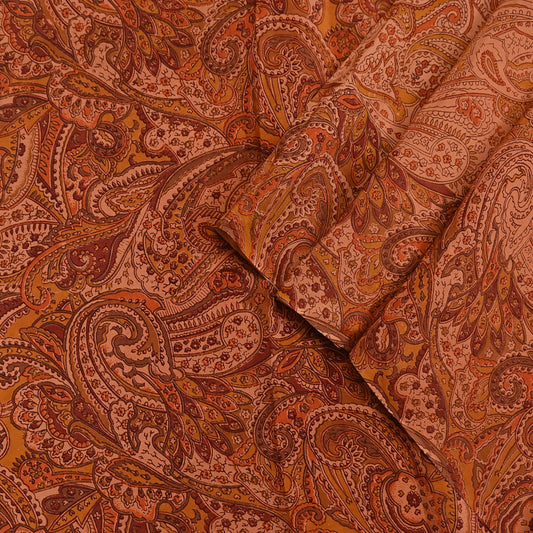 Indian Vintage Peach Dupatta Long Stole Pure Crepe silk Printed Dupatta Veil Scarves soft Boho Wrap Dressmaking Floral