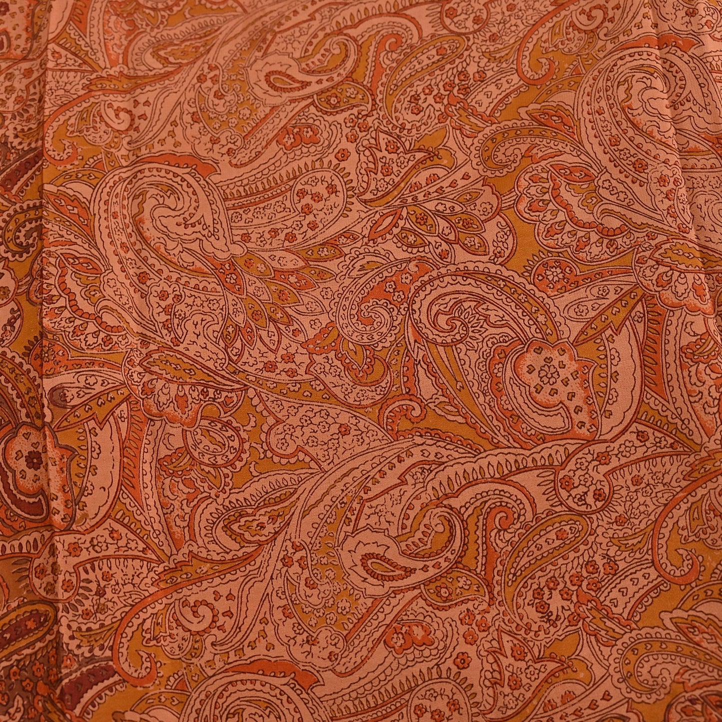 Indian Vintage Peach Dupatta Long Stole Pure Crepe silk Printed Dupatta Veil Scarves soft Boho Wrap Dressmaking Floral