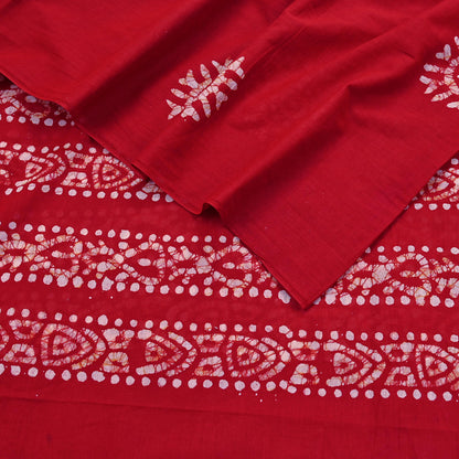 Indian Vintage Red Dupatta Long Stole Pure Cotton Prined Batik Indian Scarves Veil Scarf Wrap