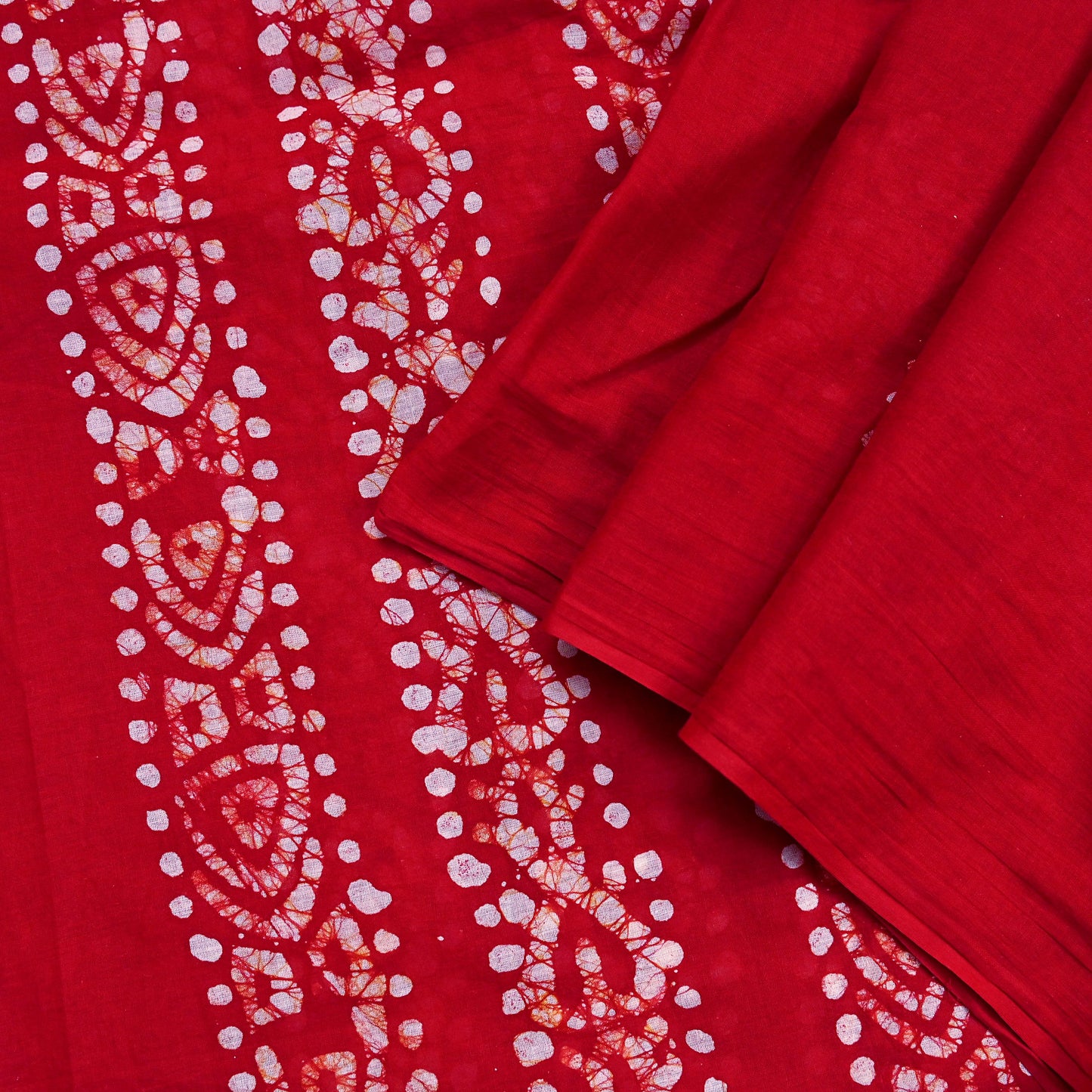Indian Vintage Red Dupatta Long Stole Pure Cotton Prined Batik Indian Scarves Veil Scarf Wrap