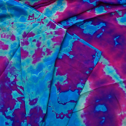 Indian Vintage Purple & Blue Saree Pure Georgette Silk Leheria Tie-dye Printed Sari Craft Fabric Sewing 5Yard Soft Light Sari Dress Making