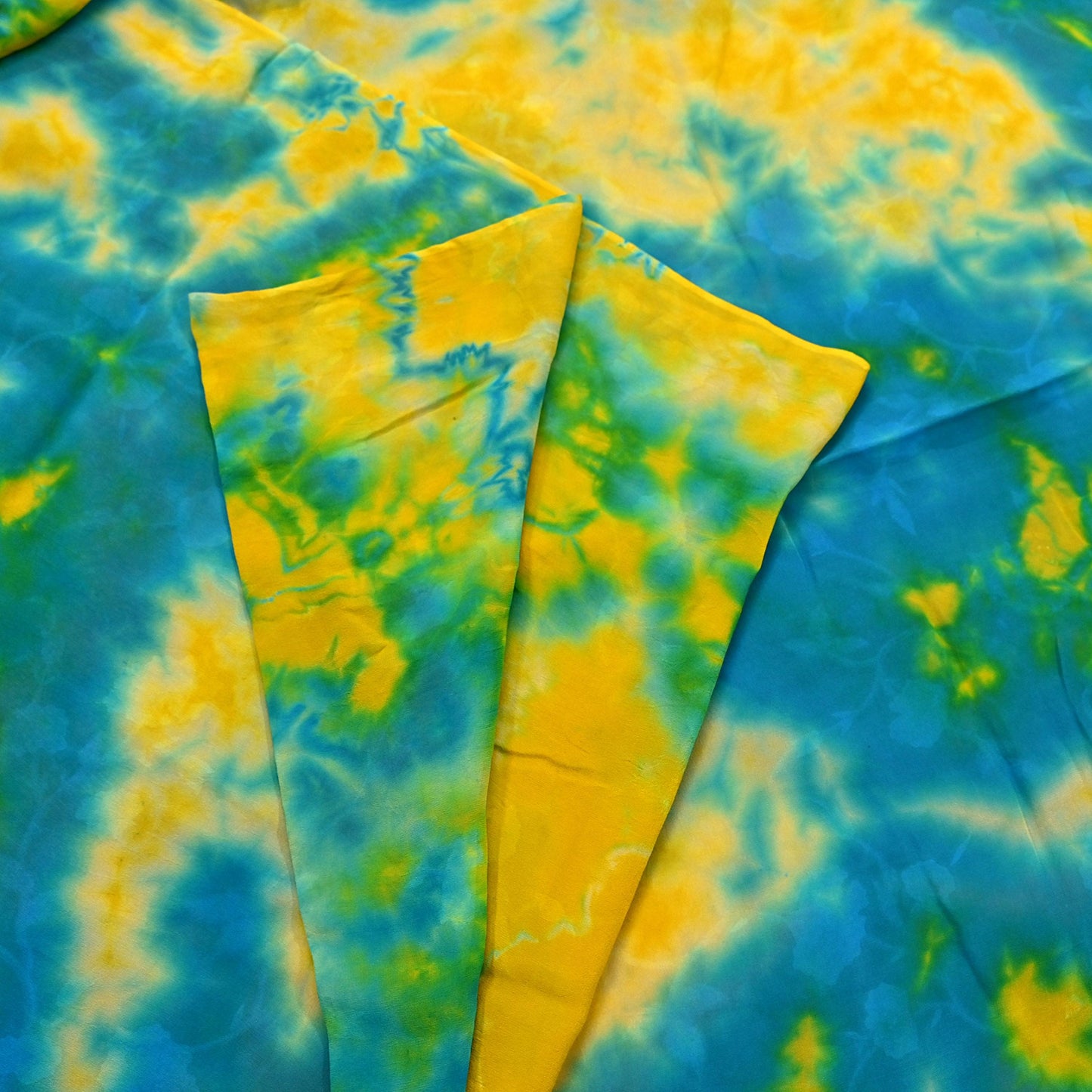 Indian Vintage Green & yellow Saree Pure Georgette Silk Leheria Tie-dye Printed Sari Craft Fabric Sewing 5Yard Soft Light Sari Dress Making