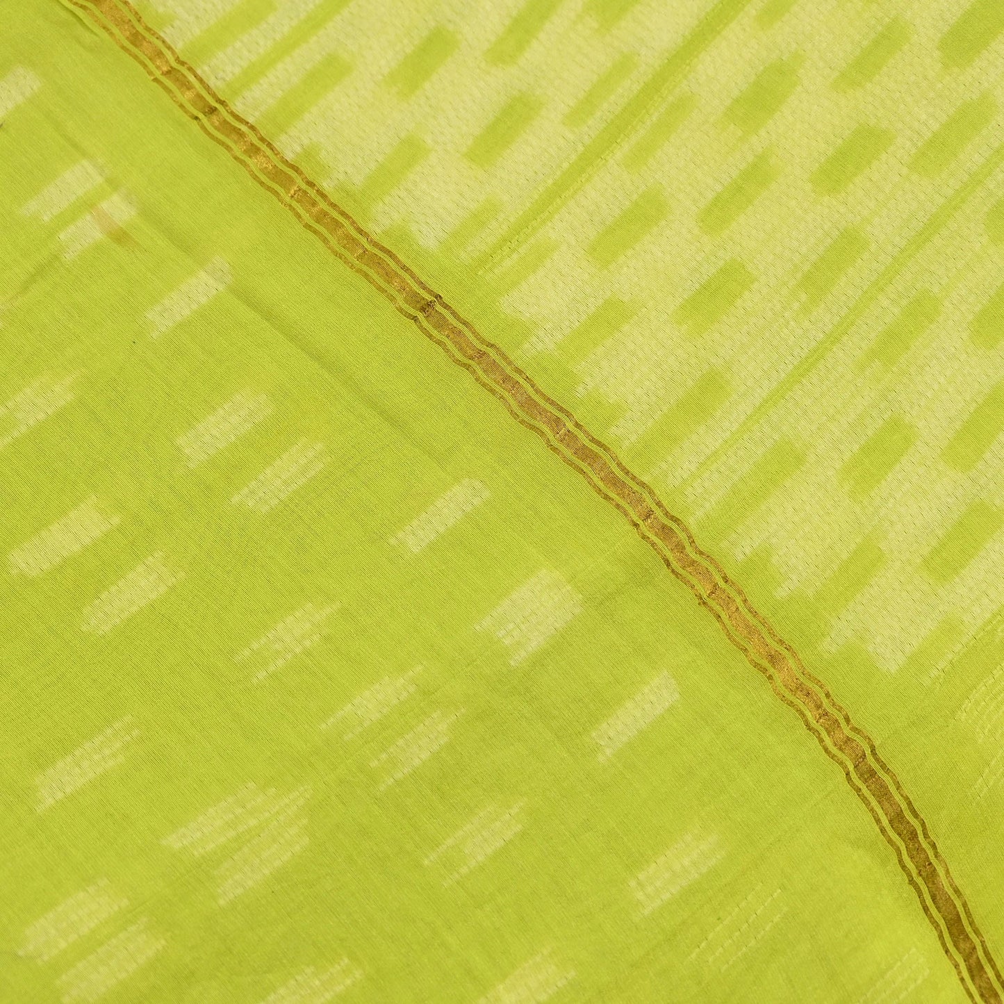 Indian Vintage Dupatta Green Dupatta Long Stole Block Print Pure Chanderi Silk Scarves Veil Golden Zari