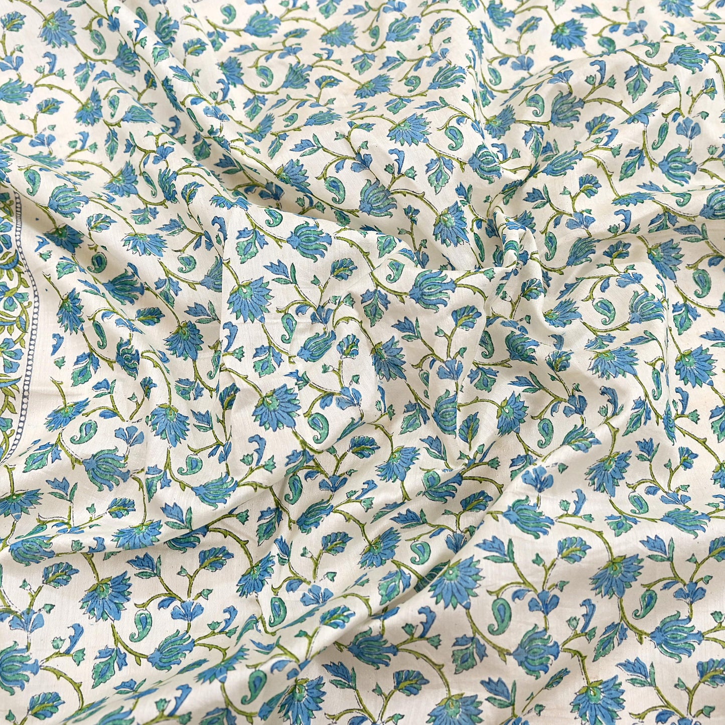Indian Vintage Dupatta Green Dupatta Long Stole Block Print Pure Chanderi Silk Scarves Veil Golden Zari