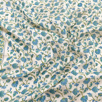 Indian Vintage Dupatta Green Dupatta Long Stole Block Print Pure Chanderi Silk Scarves Veil Golden Zari