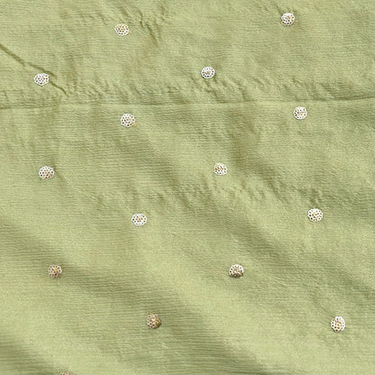 Indian Vintage Dupatta Pista Green Artificial Silk Long Stole hand Embroidered Leheria Scarves Floral Design Stole Veil Wrap