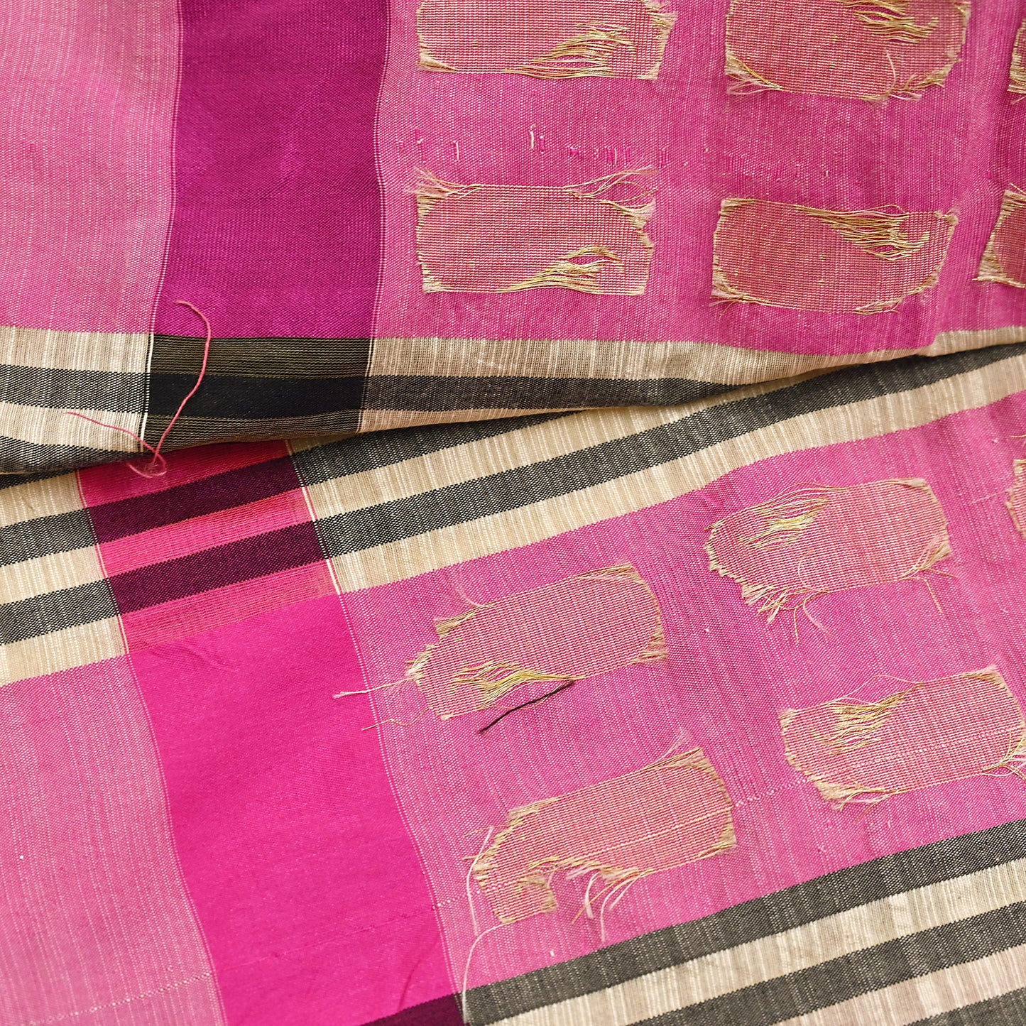Indian Vintage Ivory Dupatta Long Stole Artificial Silk hand Woven Scarves Veil Scarf Wrap Hippie Boho Soft Floral Fringes