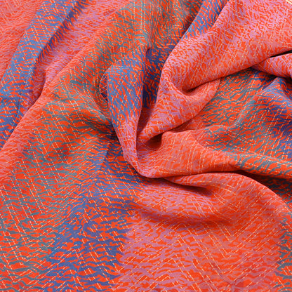 Indian Vintage Sari Multi Pure Georgette Silk Printed Sarees 6Yd Craft Fabric Sewing Quilting Dress making Crafting Dress Designing