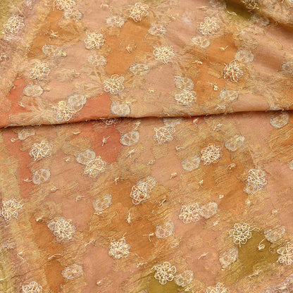 Indian Vintage Green Dupatta Long Stole Pure Silk Hand Embroidered Scarves Veil Scarf Wrap Hippie Boho