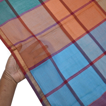 Indian Vintage Dupatta Multi Long Stole Block Print Pure Chanderi Silk Scarves Veil Zari Wrap Hijab Fringes