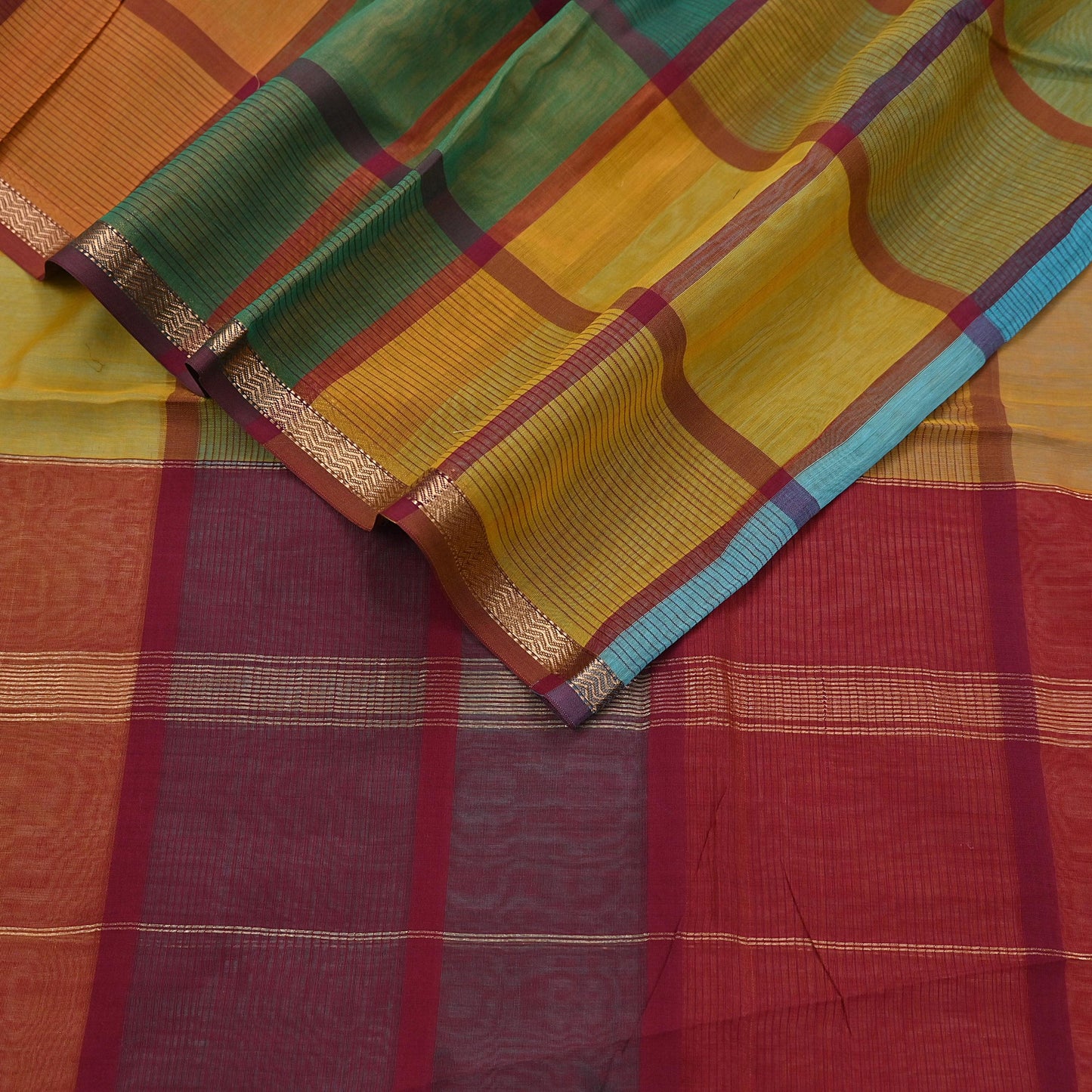 Indian Vintage Dupatta Multi Long Stole Block Print Pure Chanderi Silk Scarves Veil Zari Wrap Hijab Fringes