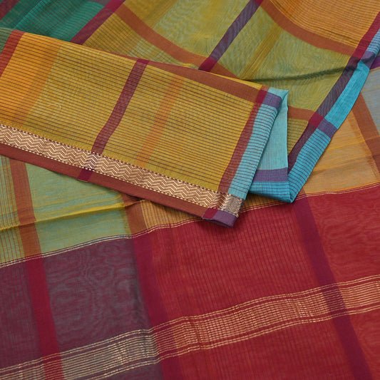 Indian Vintage Dupatta Multi Long Stole Block Print Pure Chanderi Silk Scarves Veil Zari Wrap Hijab Fringes