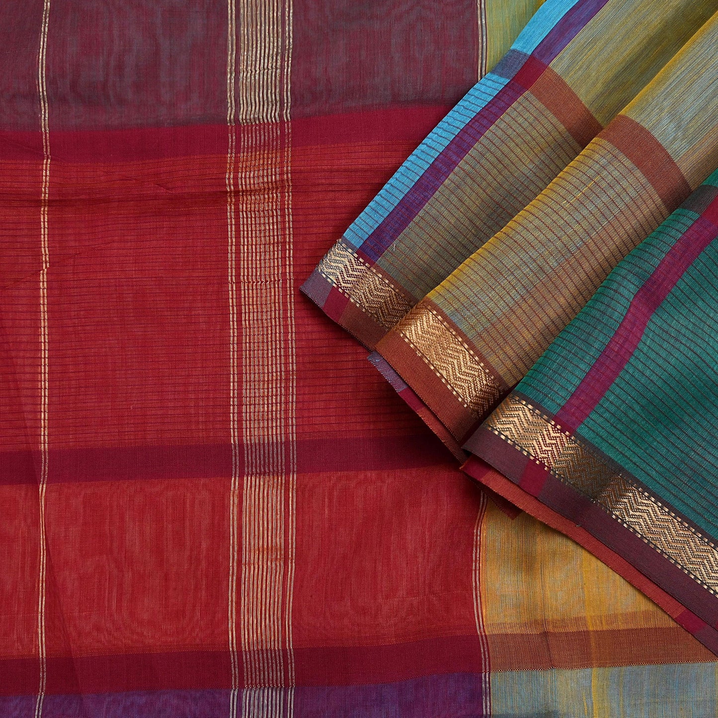 Indian Vintage Dupatta Multi Long Stole Block Print Pure Chanderi Silk Scarves Veil Zari Wrap Hijab Fringes