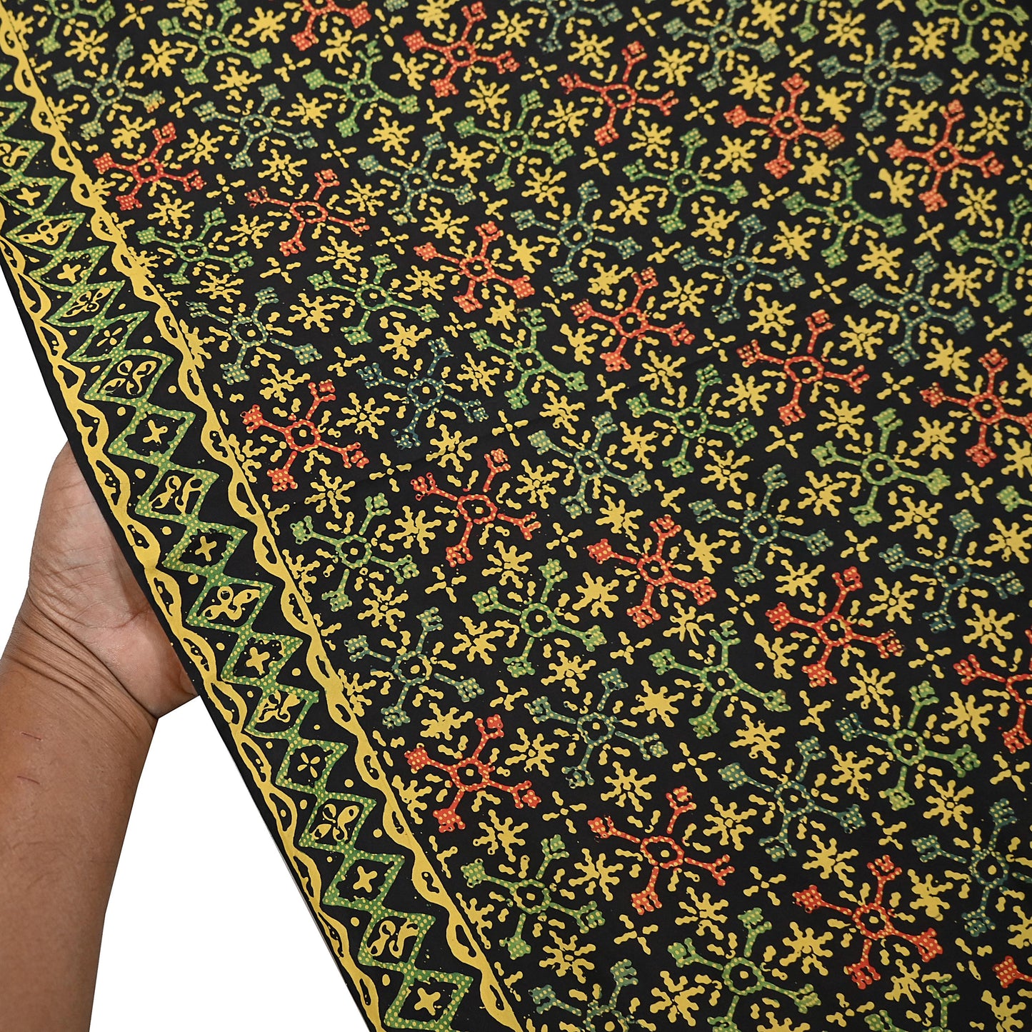 Indian Vintage Black Dupatta Long Stole Pure silk Block Printed Dupatta Veil Scarves soft Boho Wrap Dressmaking