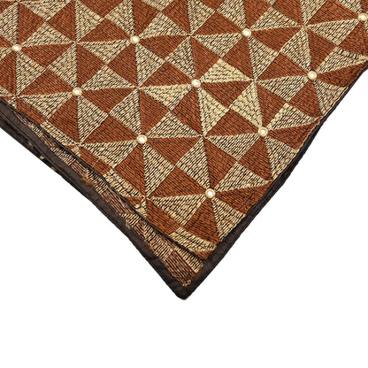 Indian Vintage Brown Heavy Dupatta Long Stole Chanderi Hand Embroidered Bagh Phulkari Stole Scarves Golden lace