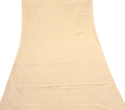 Indian Vintage Yellow Dupatta Long Stole Pure Cotton Handmade Chikankari Scarves Veil Scarf Wrap Hippie Boho Soft