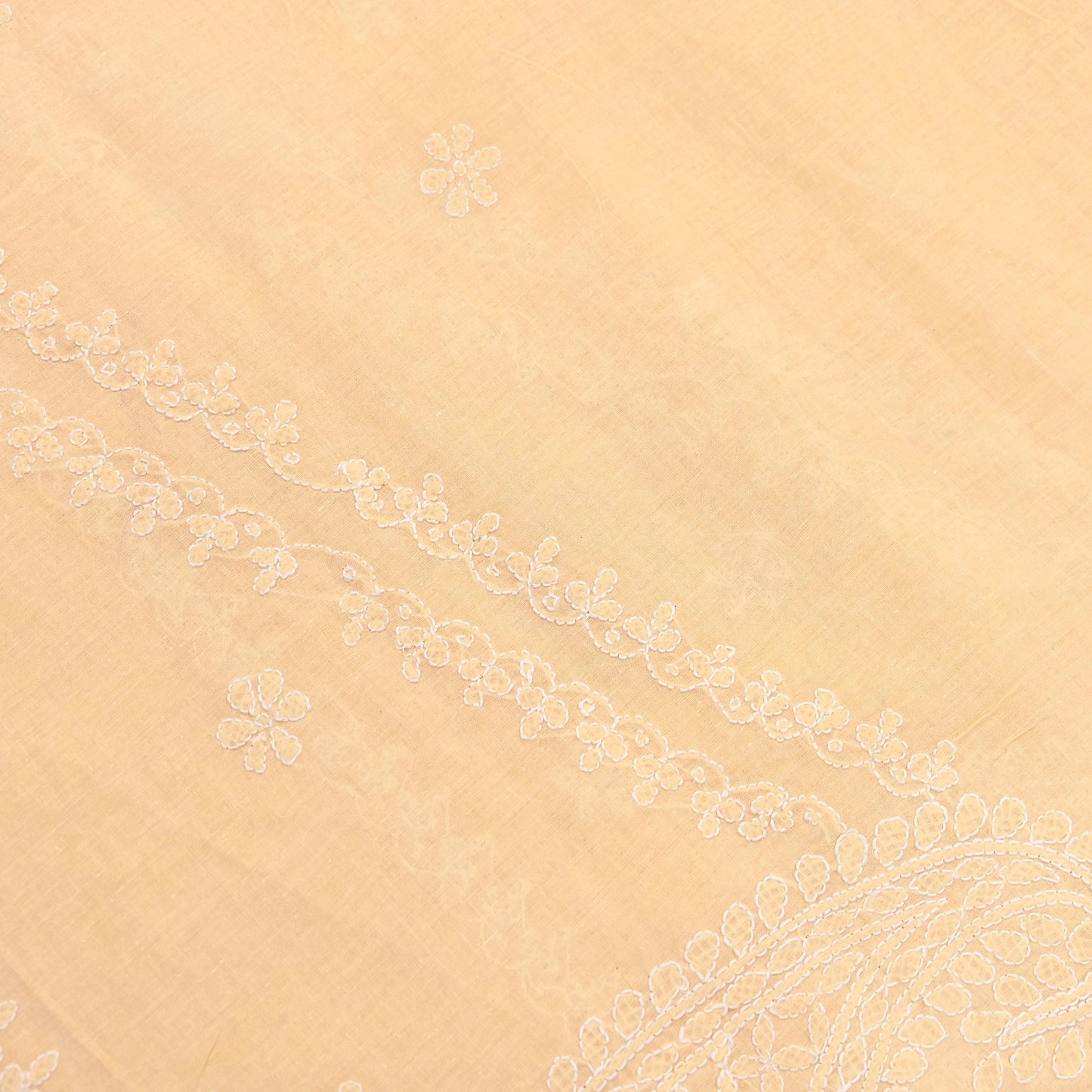 Indian Vintage Yellow Dupatta Long Stole Pure Cotton Handmade Chikankari Scarves Veil Scarf Wrap Hippie Boho Soft