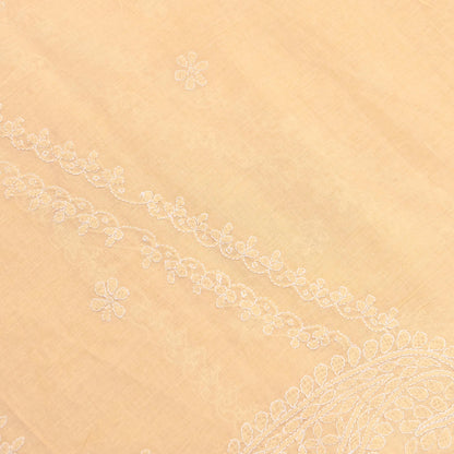 Indian Vintage Yellow Dupatta Long Stole Pure Cotton Handmade Chikankari Scarves Veil Scarf Wrap Hippie Boho Soft