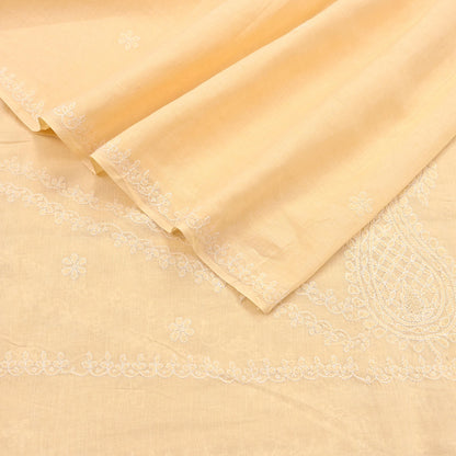Indian Vintage Yellow Dupatta Long Stole Pure Cotton Handmade Chikankari Scarves Veil Scarf Wrap Hippie Boho Soft