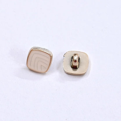 Indian Golden Buttons Set of 24, 10mm Small Single Hole Buttons, Metal Shank Buttons for Shirts Jackets Sewing DIY Crafts