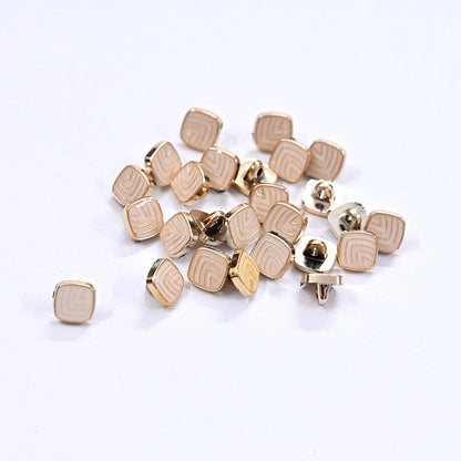 Indian Golden Buttons Set of 24, 10mm Small Single Hole Buttons, Metal Shank Buttons for Shirts Jackets Sewing DIY Crafts