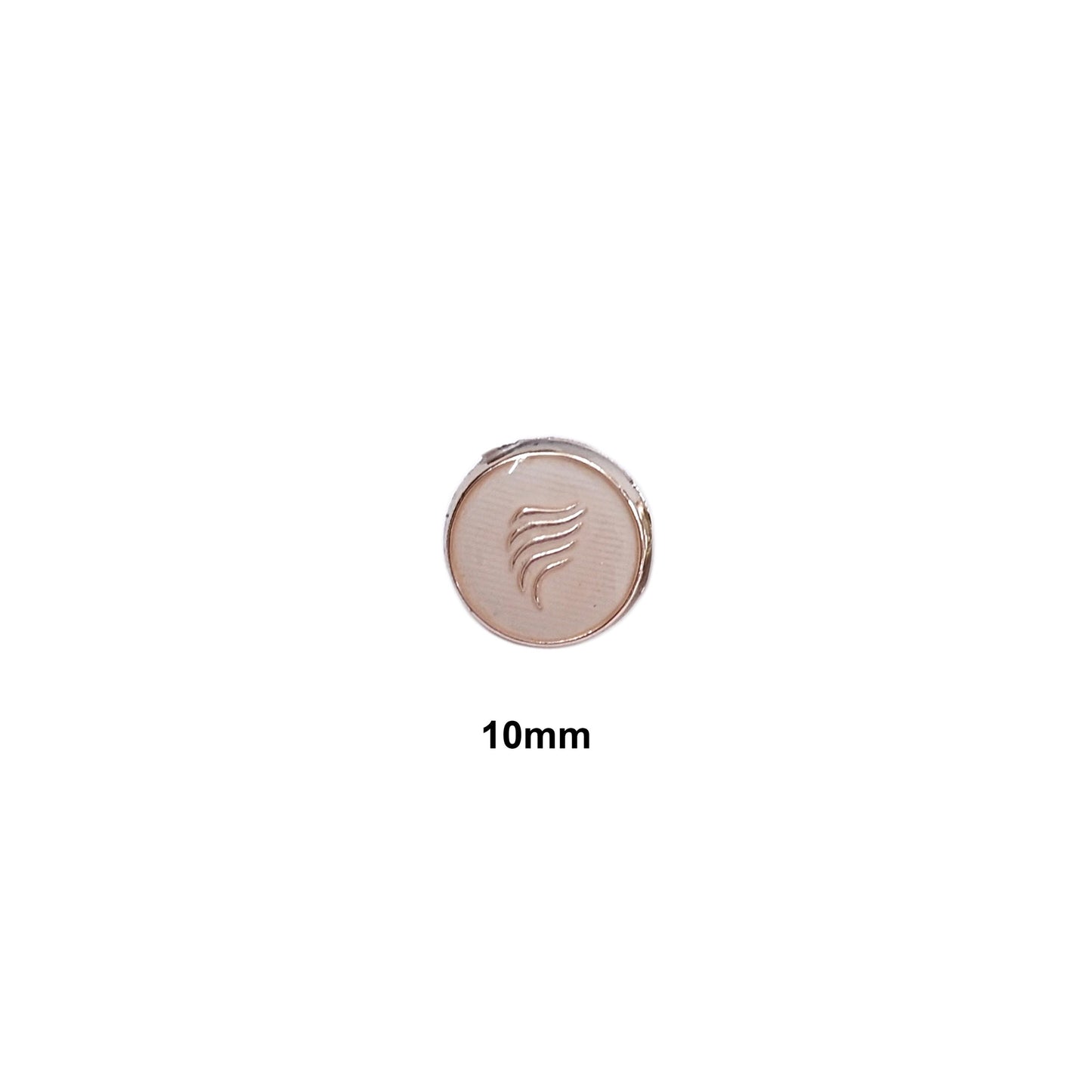 Indian Golden Buttons Set of 24, 10mm Small Single Hole Buttons, Metal Shank Buttons for Shirts Jackets Sewing DIY Crafts