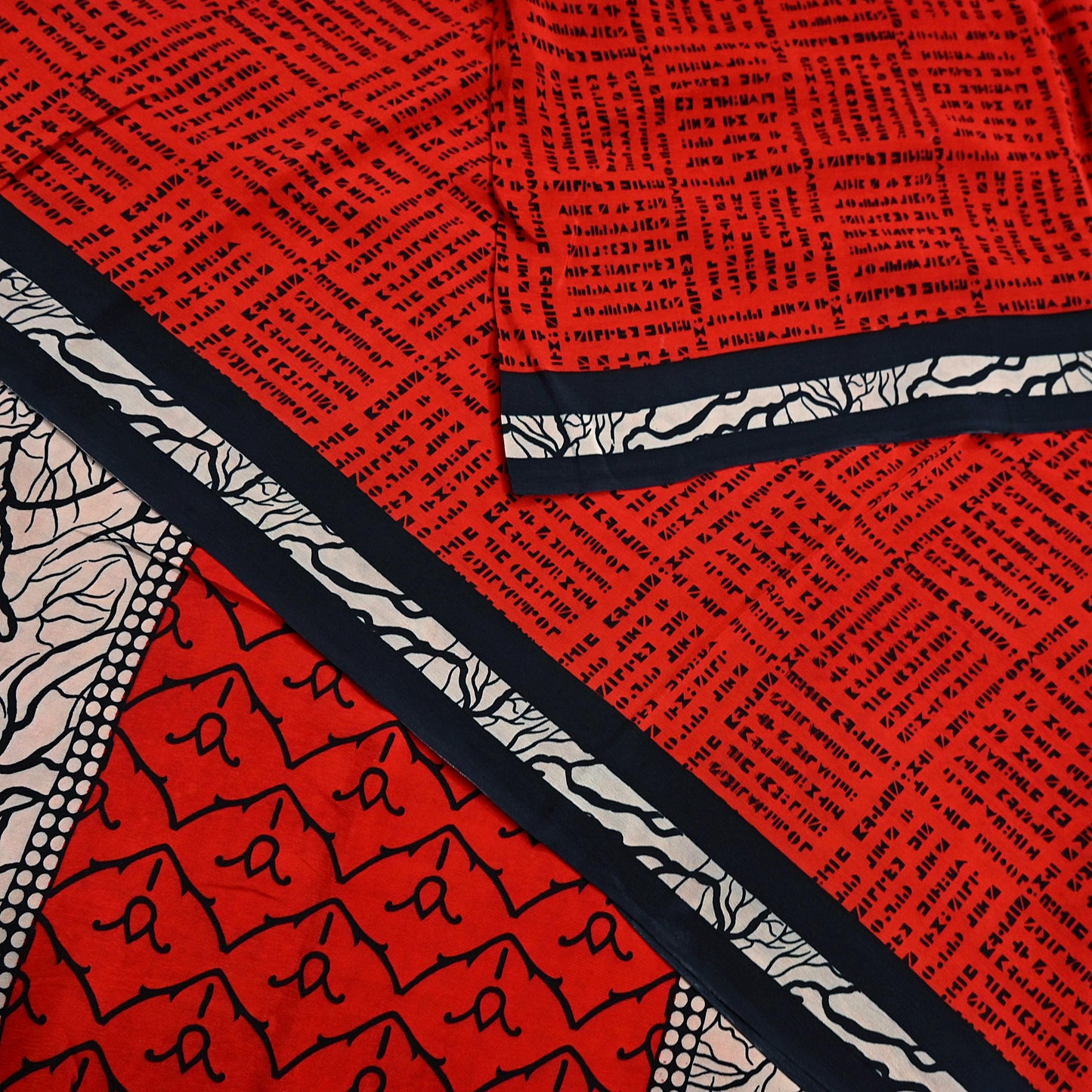 Indian Vintage Sari Red Pure Crepe Silk Printed Sarees 5yd Sewing Floral Soft Craft Fabric Wrap Dress making Crafting Quilting