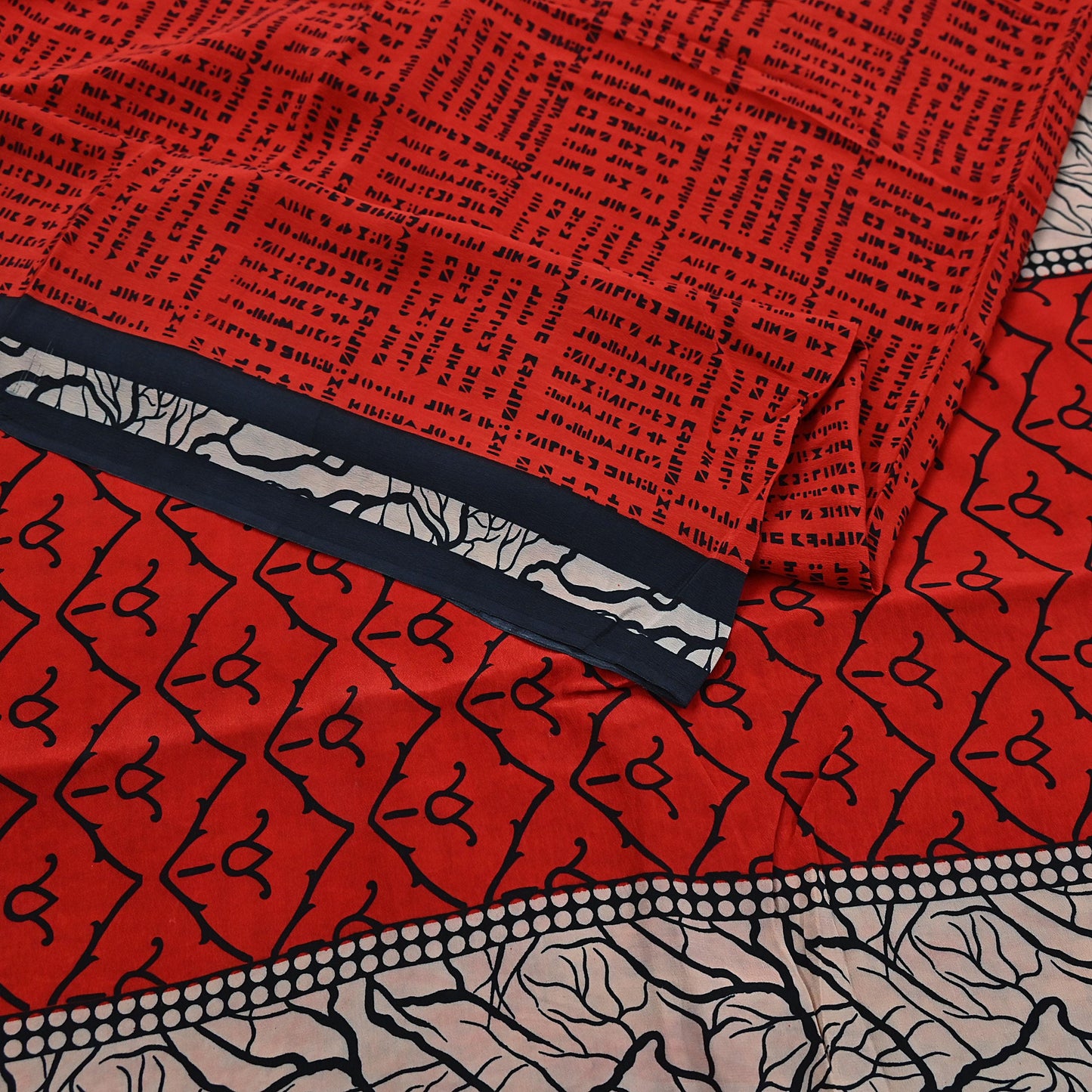 Indian Vintage Sari Red Pure Crepe Silk Printed Sarees 5yd Sewing Floral Soft Craft Fabric Wrap Dress making Crafting Quilting