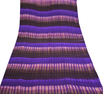 Indian Vintage Saree Multi Pure Crepe Silk Hand Embroidered Tie-Dye Sari Fabric 5yard Sewing Craft Fabric Ethnic Dressmaking