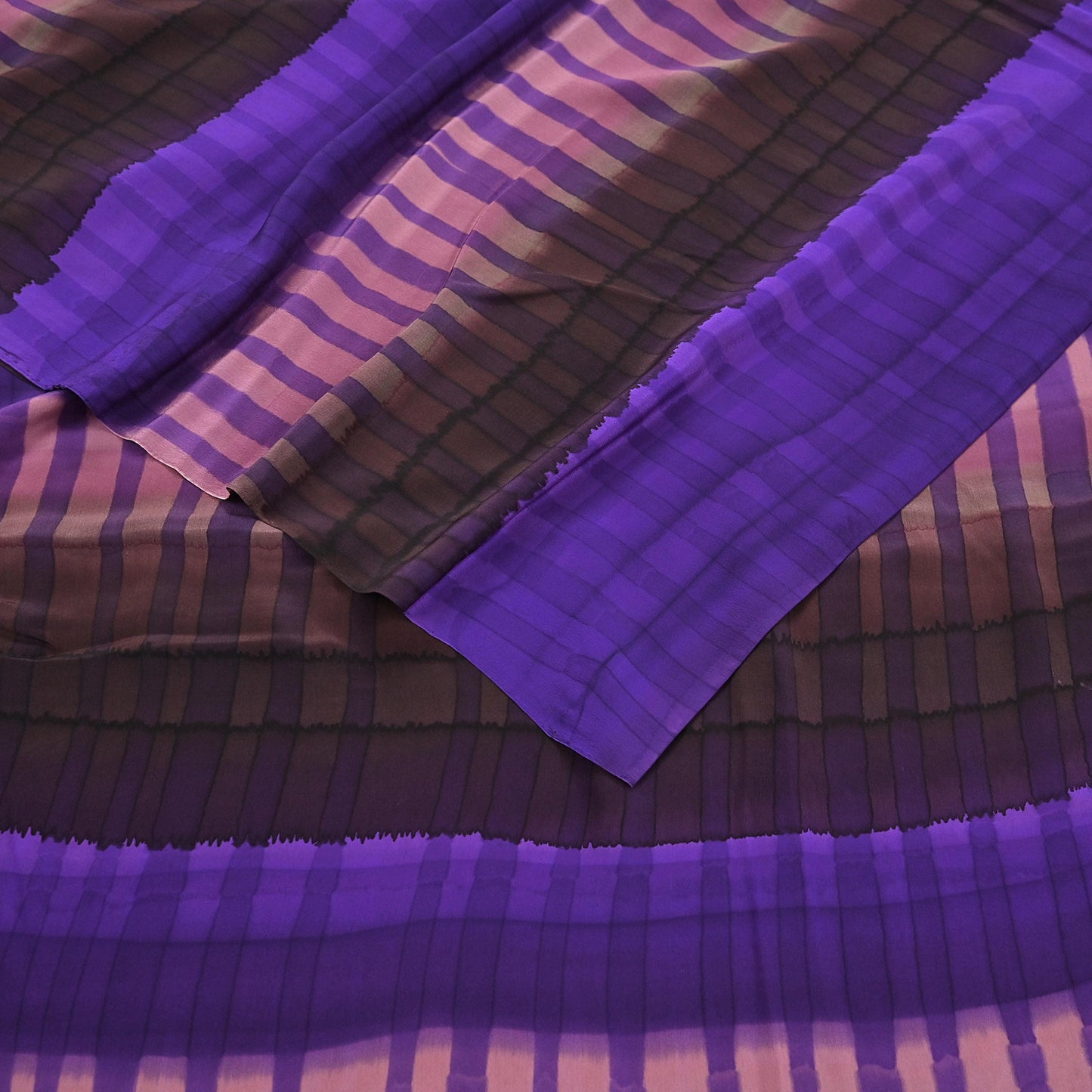 Indian Vintage Saree Multi Pure Crepe Silk Hand Embroidered Tie-Dye Sari Fabric 5yard Sewing Craft Fabric Ethnic Dressmaking