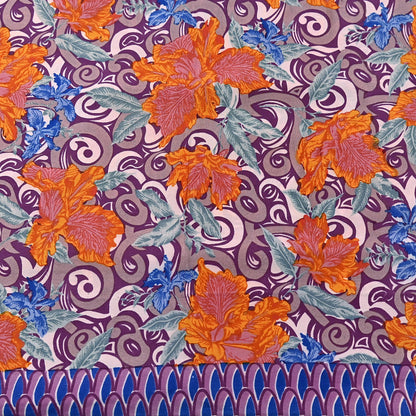 Indian Vintage Sari Purple Pure Crepe Silk Printed Sarees 5yd Sewing Floral Soft Craft Fabric Ethnic Wrap Dress Designing For Crafting