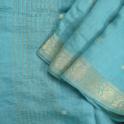Indian Vintage Dupatta Green Long Stole Hand Woven Pure Silk Scarves Veil Zari Soft Fringes Scarf Wrap Boho