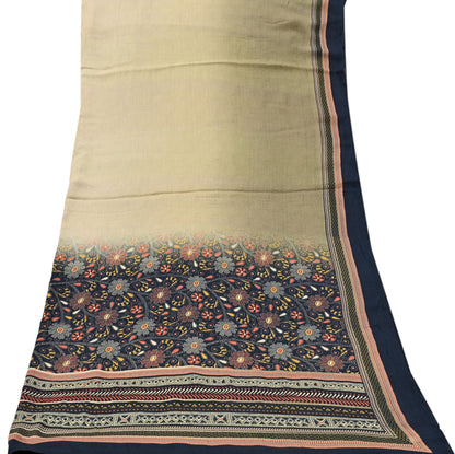 Indian Vintage Dupatta Long Stole Block Print Pure Cotton Indian Scarves Scarf Veil Wrap Boho Soft Paisley
