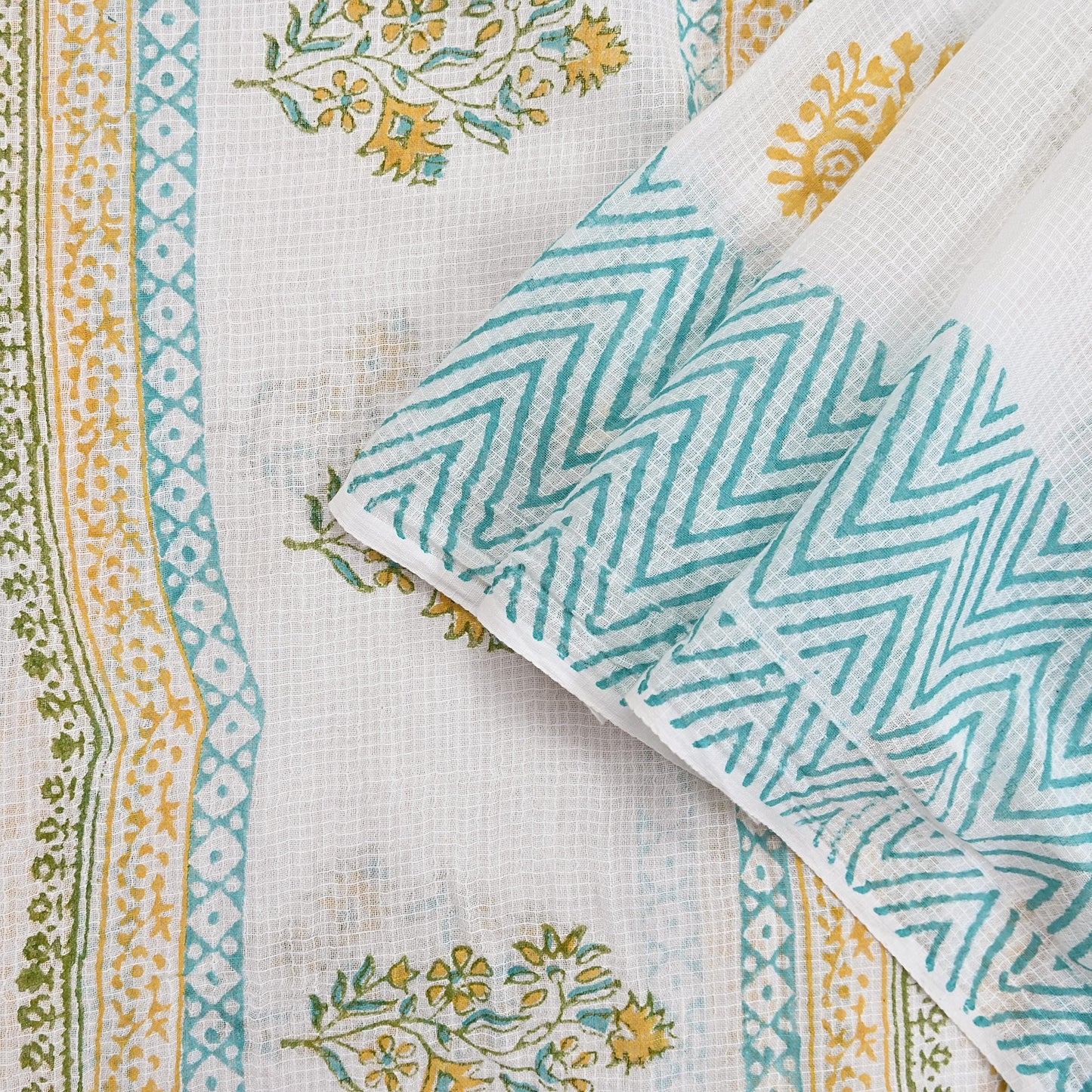 Indian Vintage White Dupatta Long Stole Block Print Pure Cotton Indian Scarves Scarf Veil Wrap Boho Soft Floral