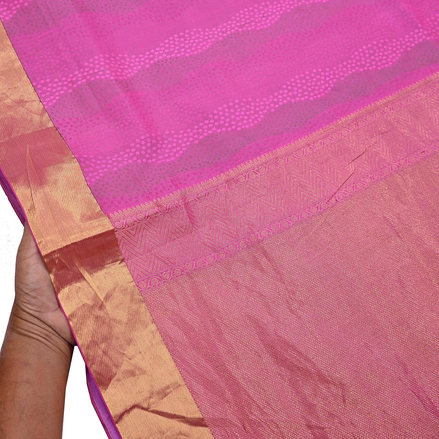 Indian Vintage Silk Saree Magenta Pure Silk Zari Fabric Handwoven Kanjivaram 5Yd Craft Material Dressmaking Textile