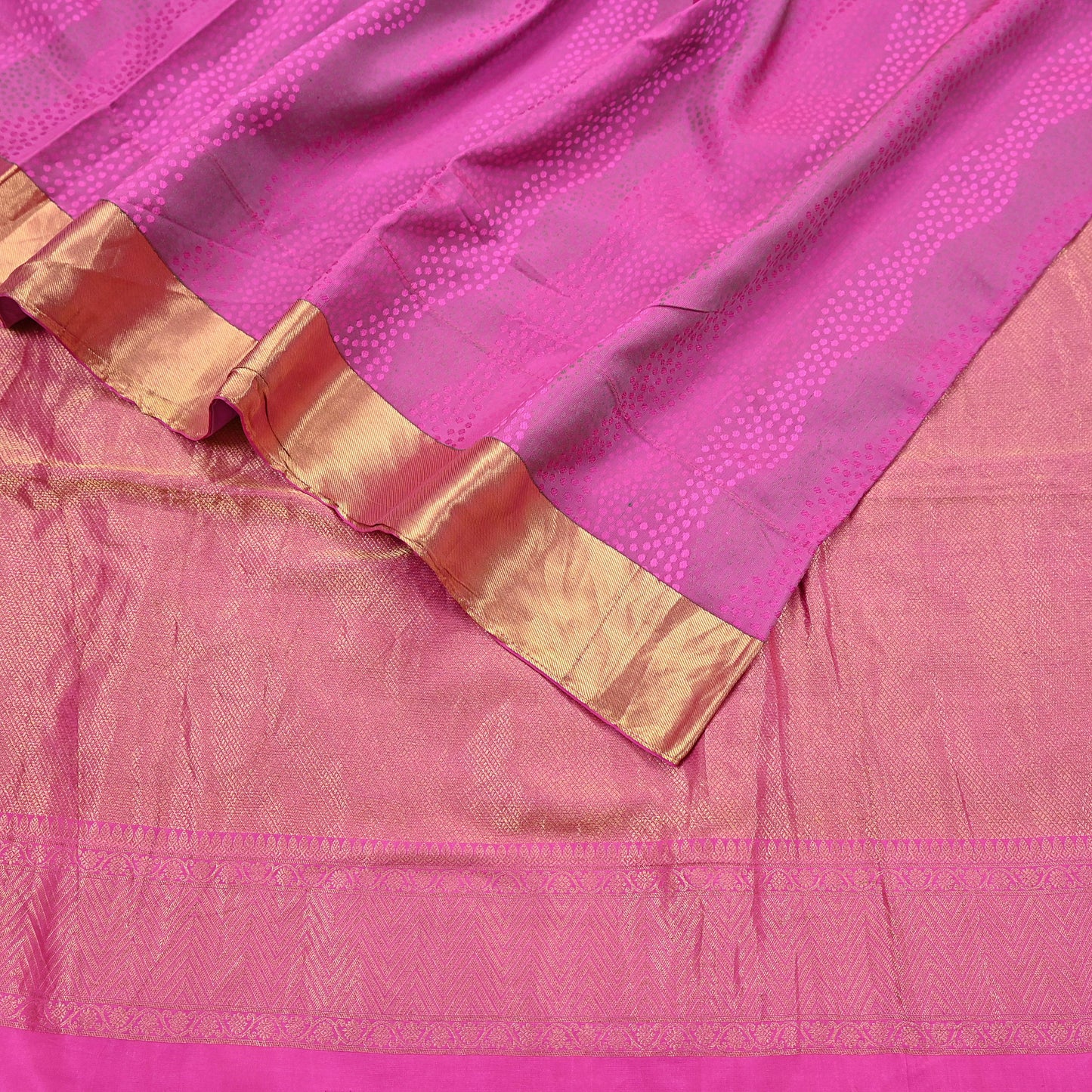 Indian Vintage Silk Saree Magenta Pure Silk Zari Fabric Handwoven Kanjivaram 5Yd Craft Material Dressmaking Textile