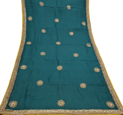 Rare Green Pure Organza Silk Saree Zardozi Hand Embroidered Designer Sabyasachi Sari 5.5 Yard Bollywood Party Wear
