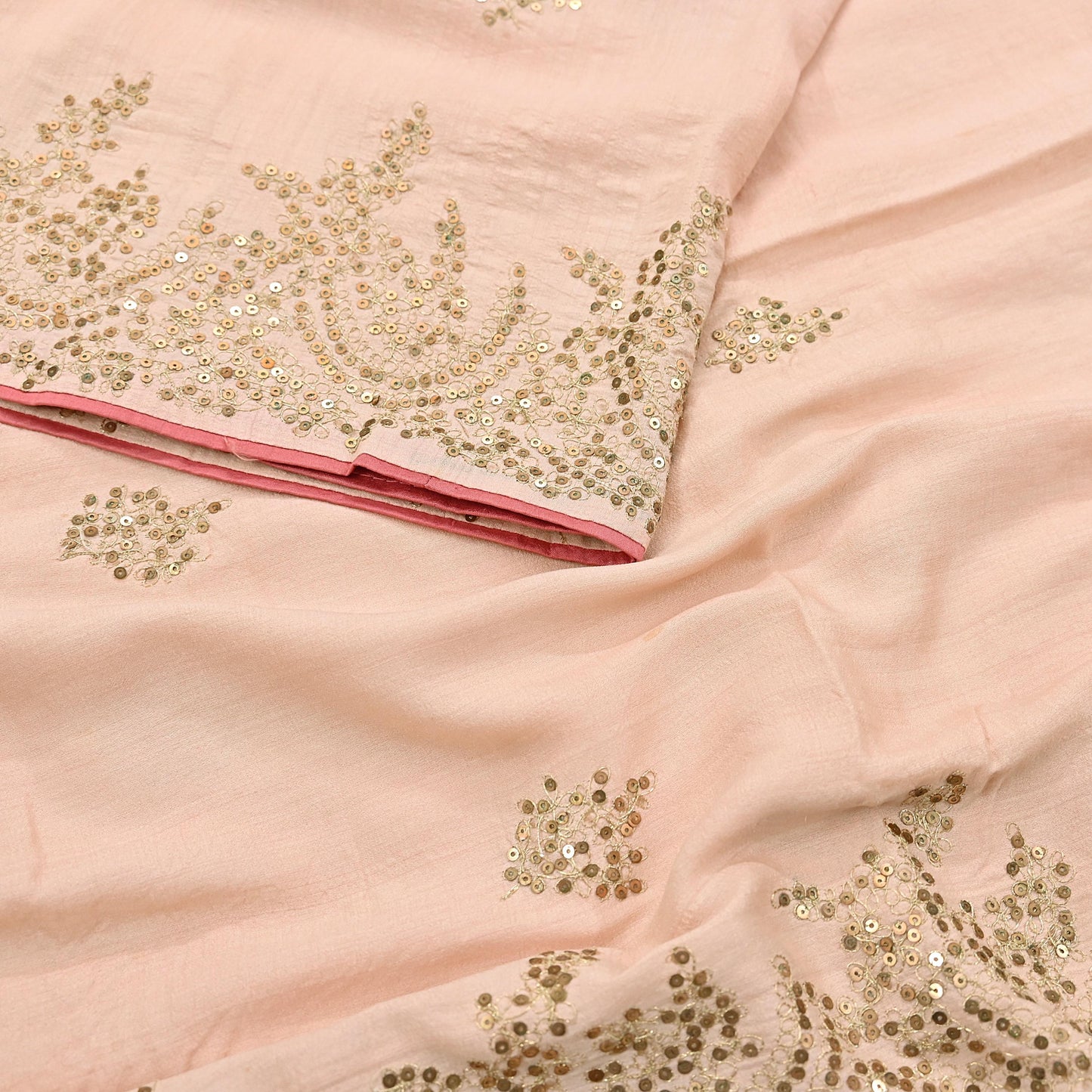 Rare Vintage Peach Pure Silk Saree Zardozi Hand Embroidered Designer Sabyasachi Sari 6 Yard Bollywood Party Wear