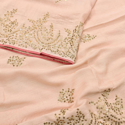 Rare Vintage Peach Pure Silk Saree Zardozi Hand Embroidered Designer Sabyasachi Sari 6 Yard Bollywood Party Wear