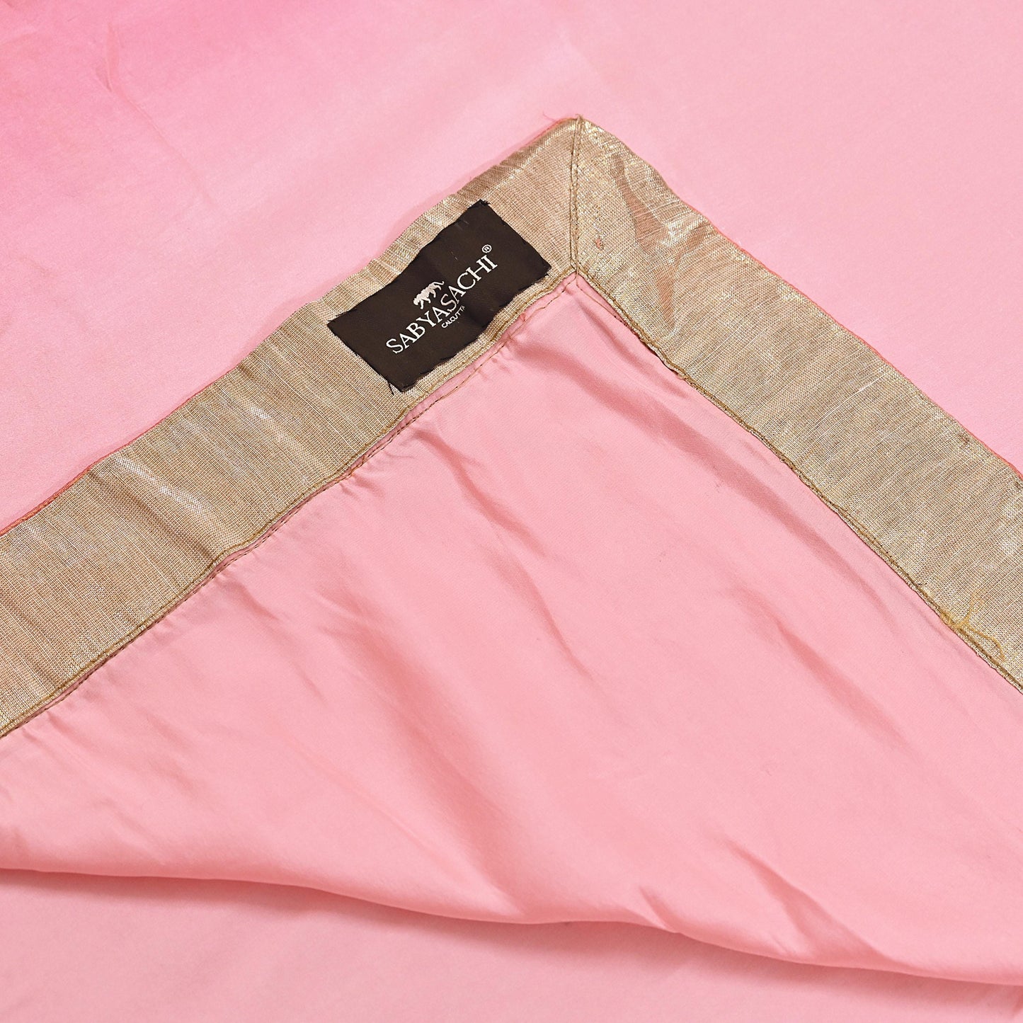 Rare Peach Pure Satin Silk Saree Zardozi Hand Embroidered Designer Sabyasachi Sari 5.5 Yard Bollywood Party Wear