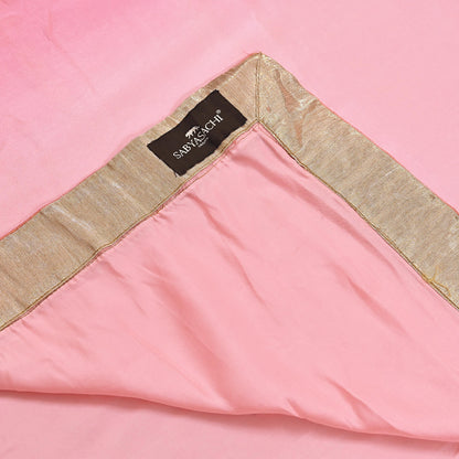 Rare Peach Pure Satin Silk Saree Zardozi Hand Embroidered Designer Sabyasachi Sari 5.5 Yard Bollywood Party Wear