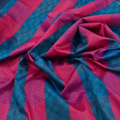 Indian Vintage Heavy Pink & Green Kanjivaram Saree 100% Pure Silk Zari 5Yd Floral Crafting Dress making Crafting Quilting Bollywood Saree