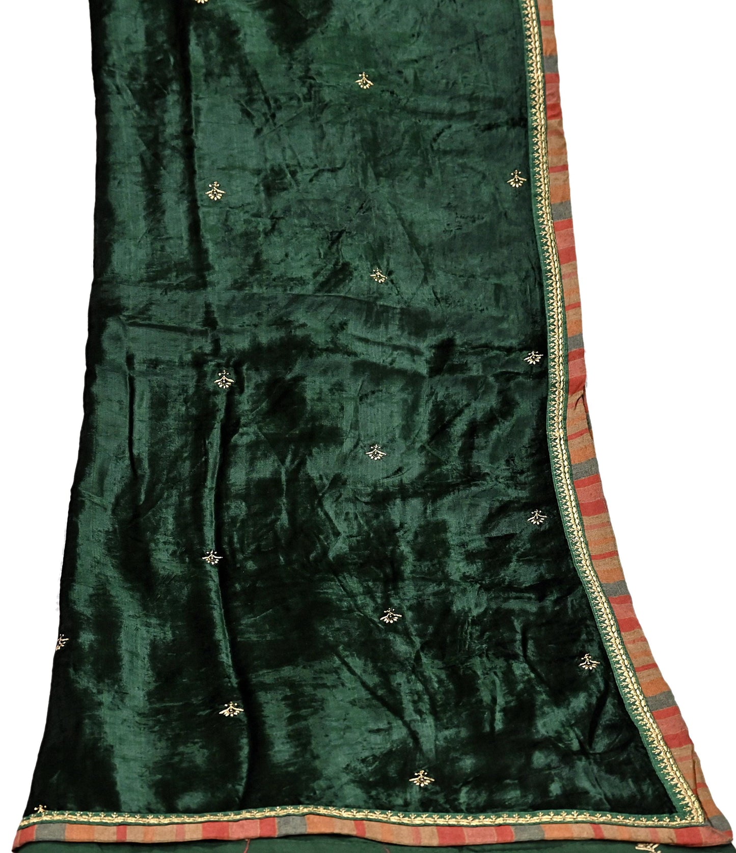 Indian Vintage Dupatta Bottle green Long Stole velvet Scarves Veil Hijab Wrap Scarf Boho For her For women's Bollywood stole