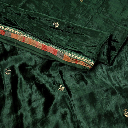 Indian Vintage Dupatta Bottle green Long Stole velvet Scarves Veil Hijab Wrap Scarf Boho For her For women's Bollywood stole