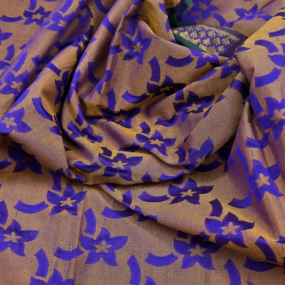 Indian Vintage Sari Puprle Hand Woven Saree Organza Craft Fabric 5Yd Ethnic Sewing Geometric Zari Crafting Quilting Upcycle Dress making