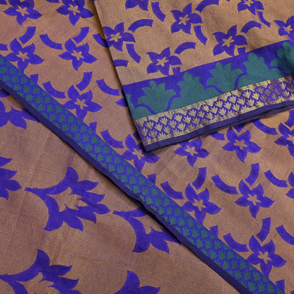 Indian Vintage Sari Puprle Hand Woven Saree Organza Craft Fabric 5Yd Ethnic Sewing Geometric Zari Crafting Quilting Upcycle Dress making