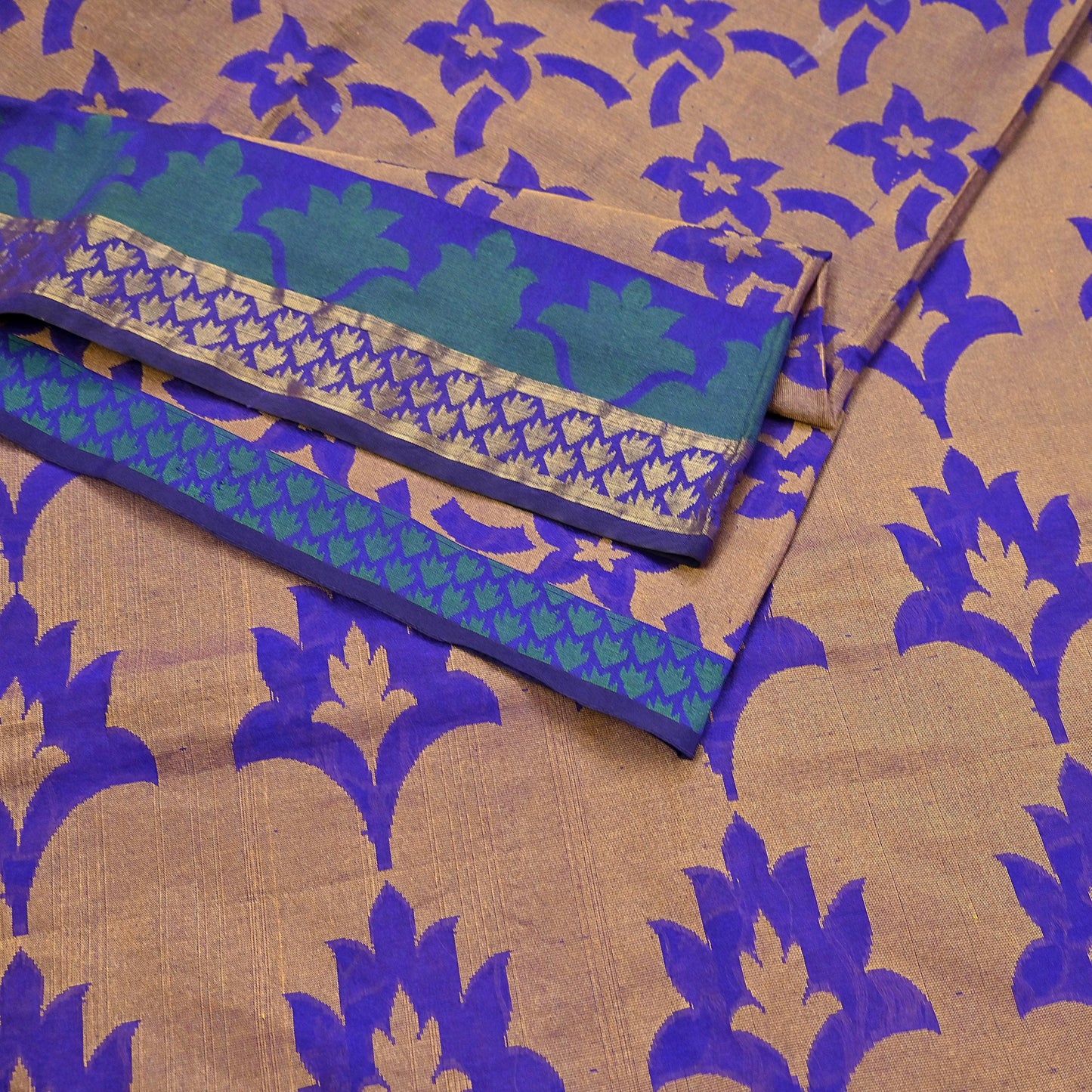 Indian Vintage Sari Puprle Hand Woven Saree Organza Craft Fabric 5Yd Ethnic Sewing Geometric Zari Crafting Quilting Upcycle Dress making