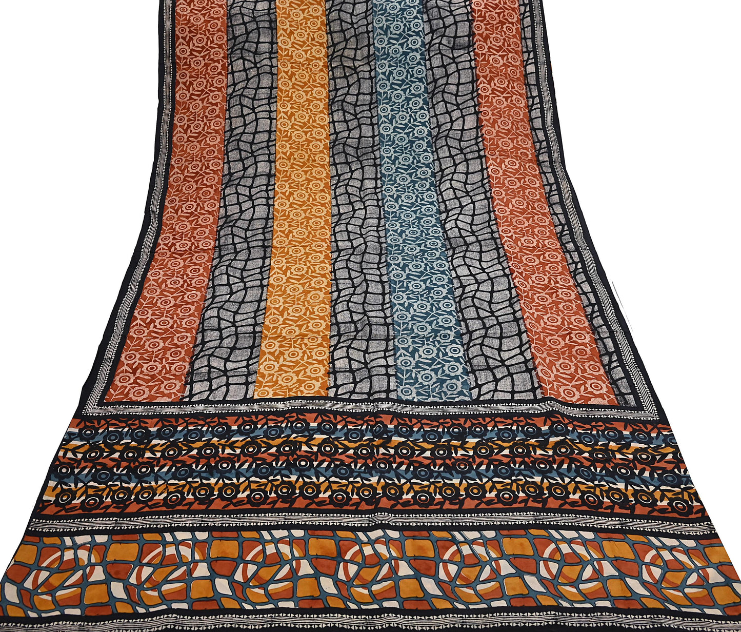 Indian Vintage Sari Multi Pure Crepe Silk Printed Saree 5yd Sewing Floral Soft Craft Fabric Wrap Dress making Upcycle For Crafting