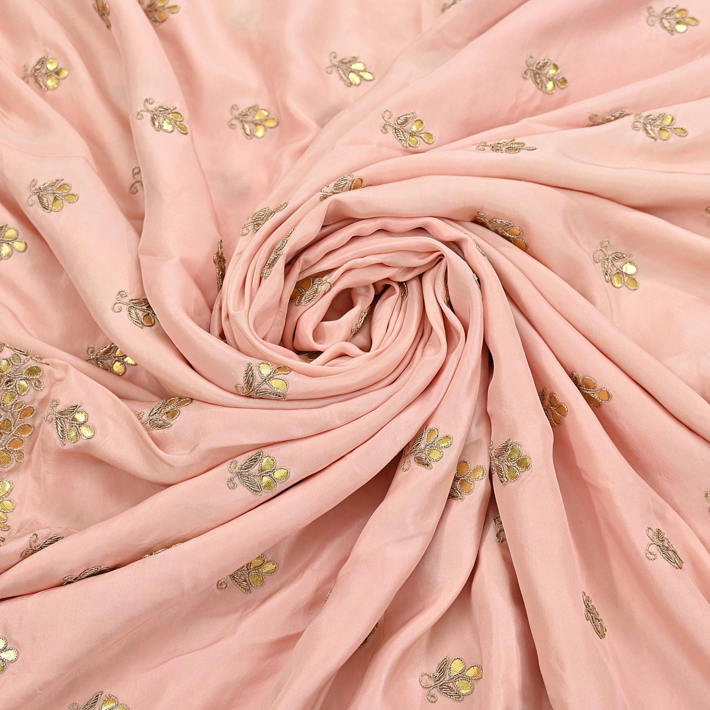 Rare Vintage Peach Pure Silk Saree Zardozi Gota Hand Embroidered Designer Sabyasachi Sari 5.5 Yard Bollywood Party Wear